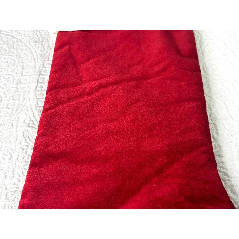 Pottery Barn Extra Large Velour Christmas Stockings Set of 2 Embroidered NEW